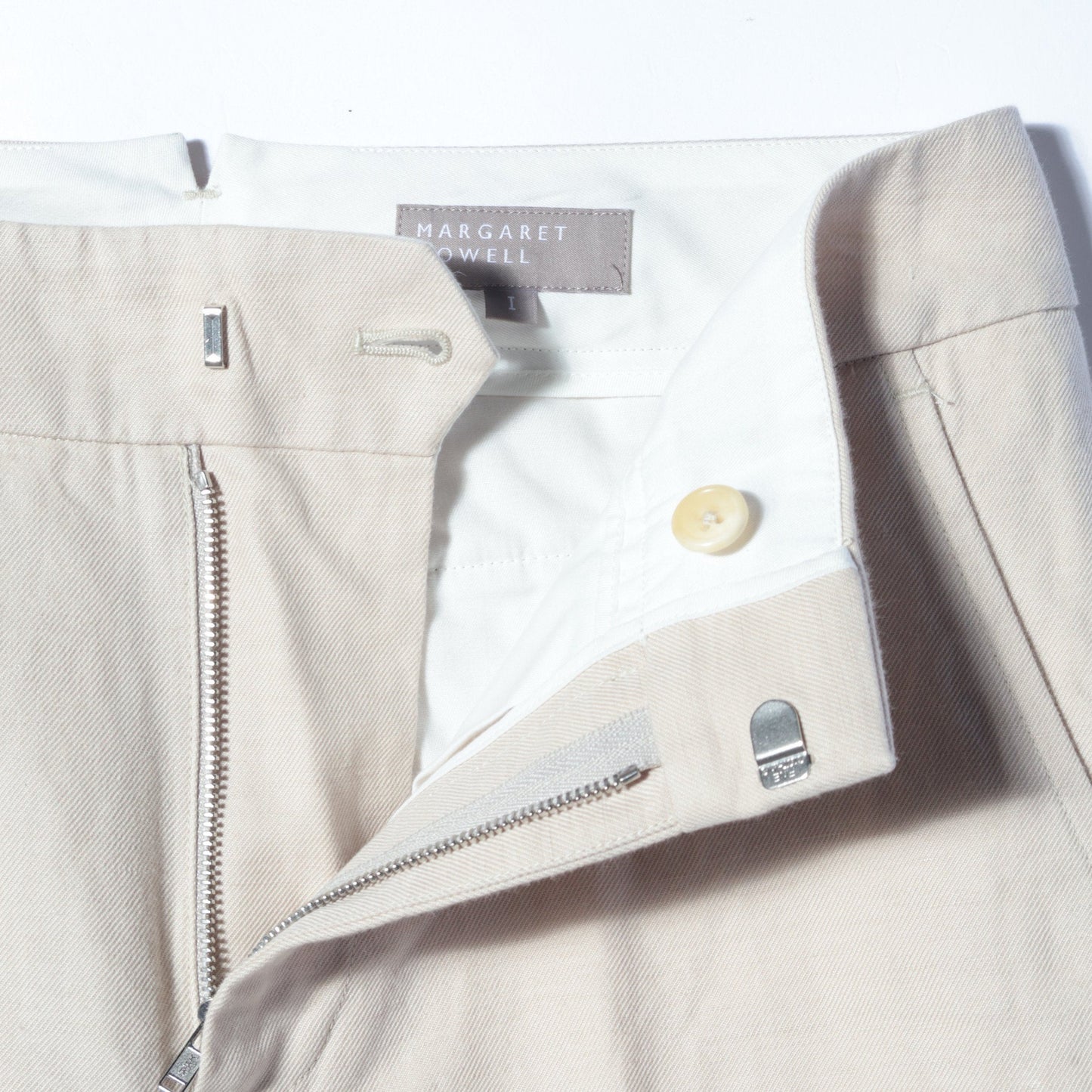 COTTON LINEN TWILL TROUSERS