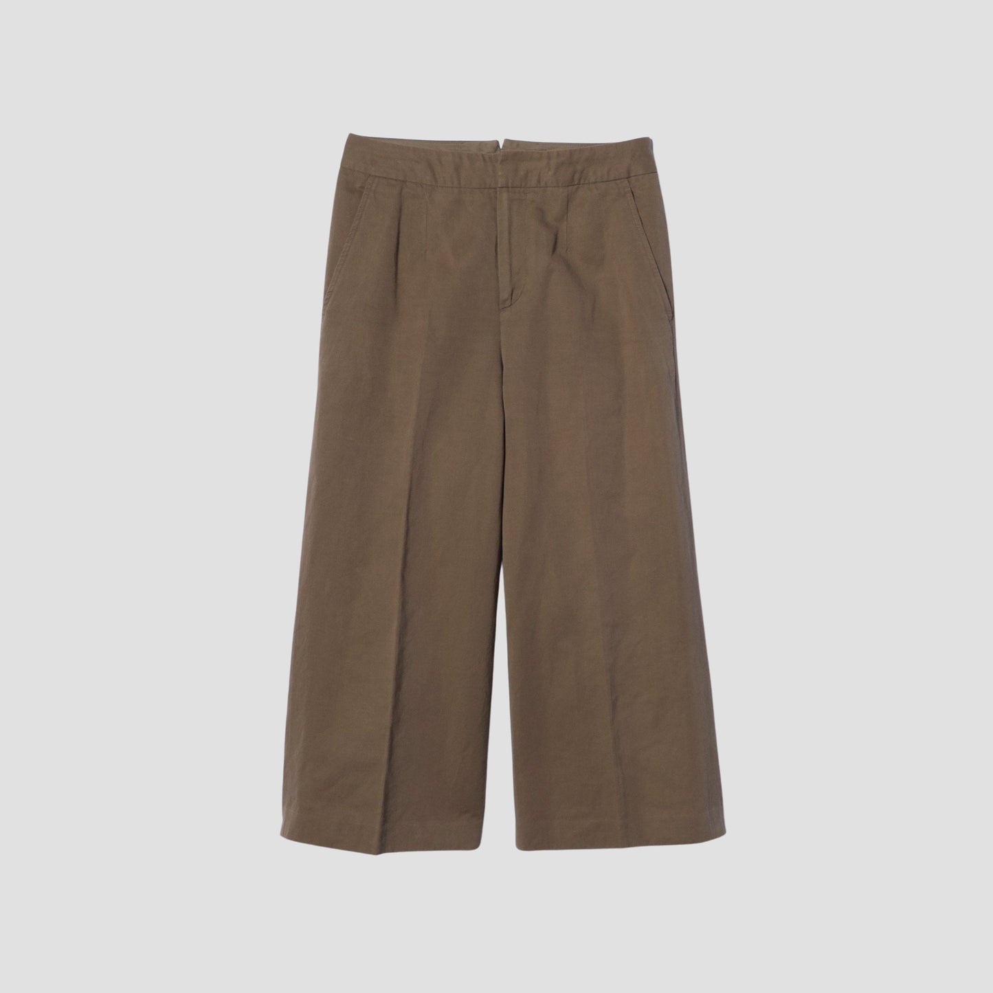LINEN COTTON TWILL TROUSERS