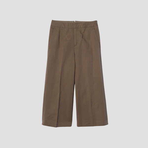 LINEN COTTON TWILL TROUSERS