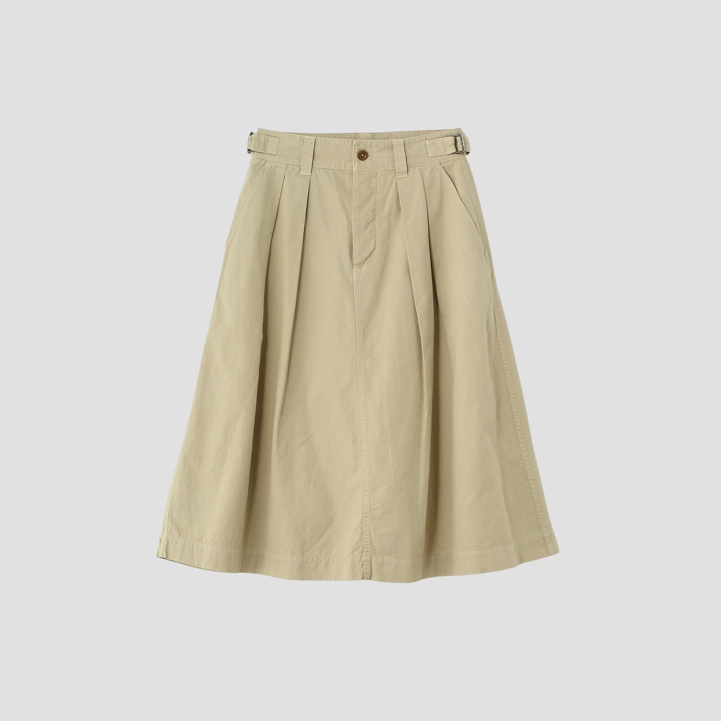 COTTON LINEN CHINO SKIRT