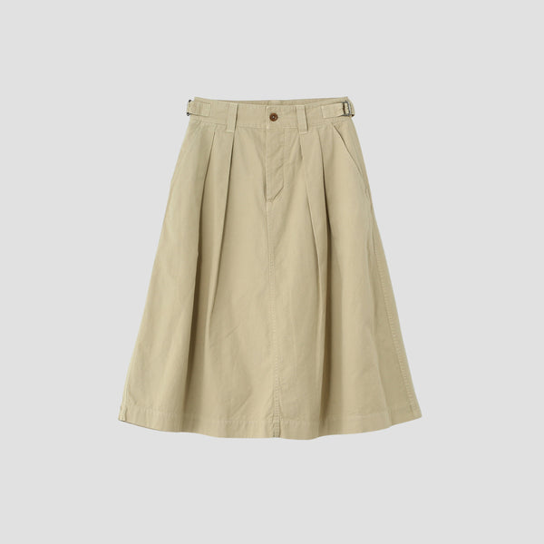 COTTON LINEN CHINO SKIRT