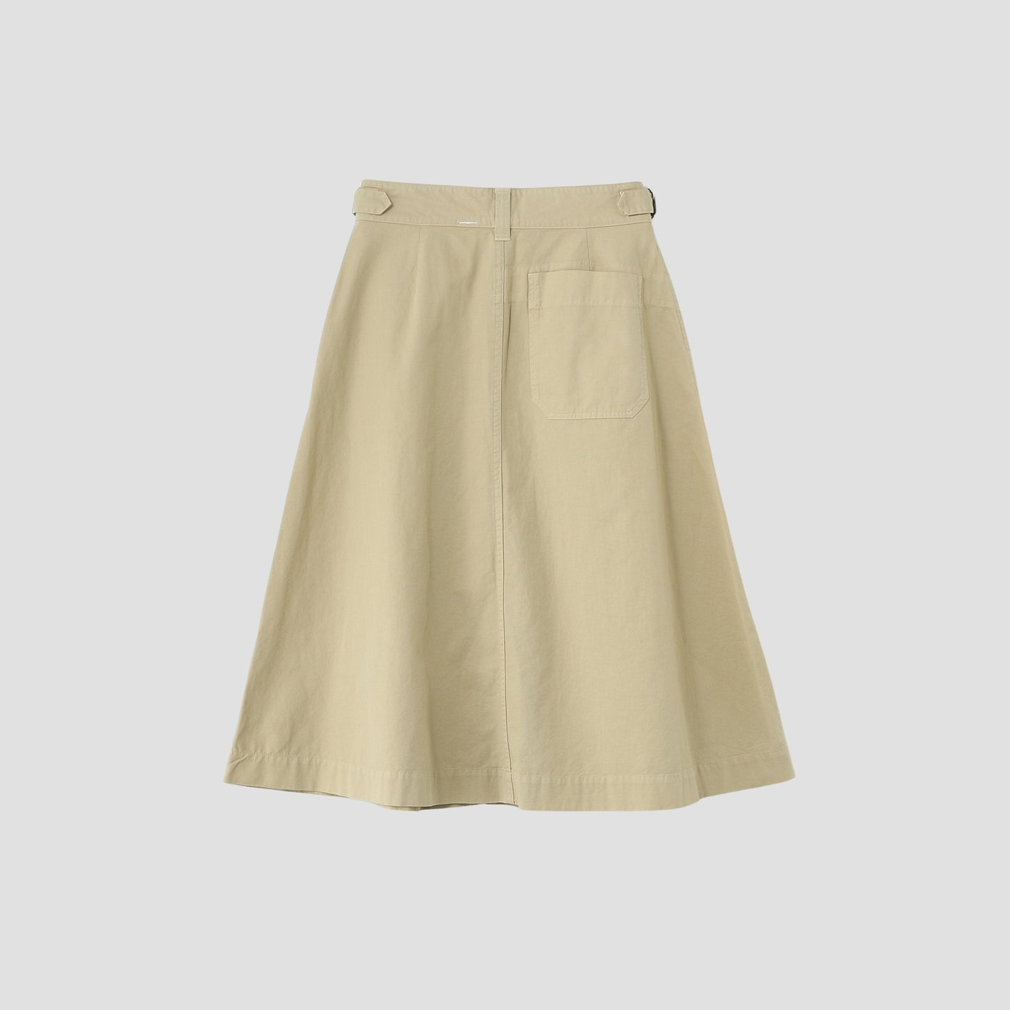 COTTON LINEN CHINO SKIRT