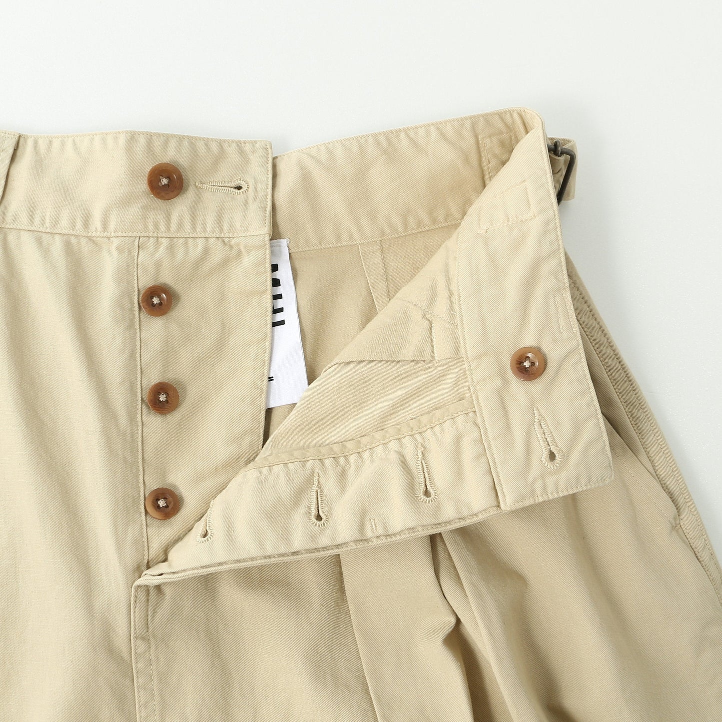 COTTON LINEN CHINO SKIRT