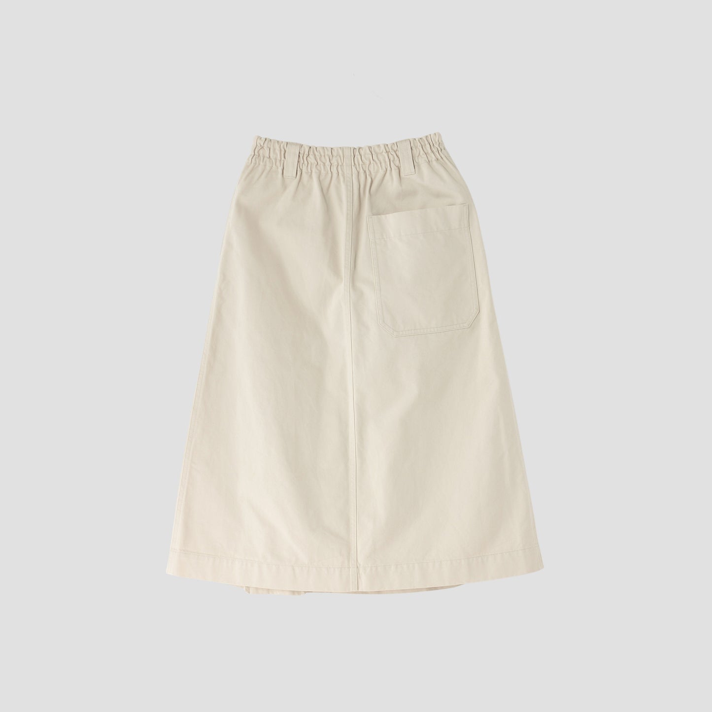 BRUSHED CHINO COTTON SKIRT