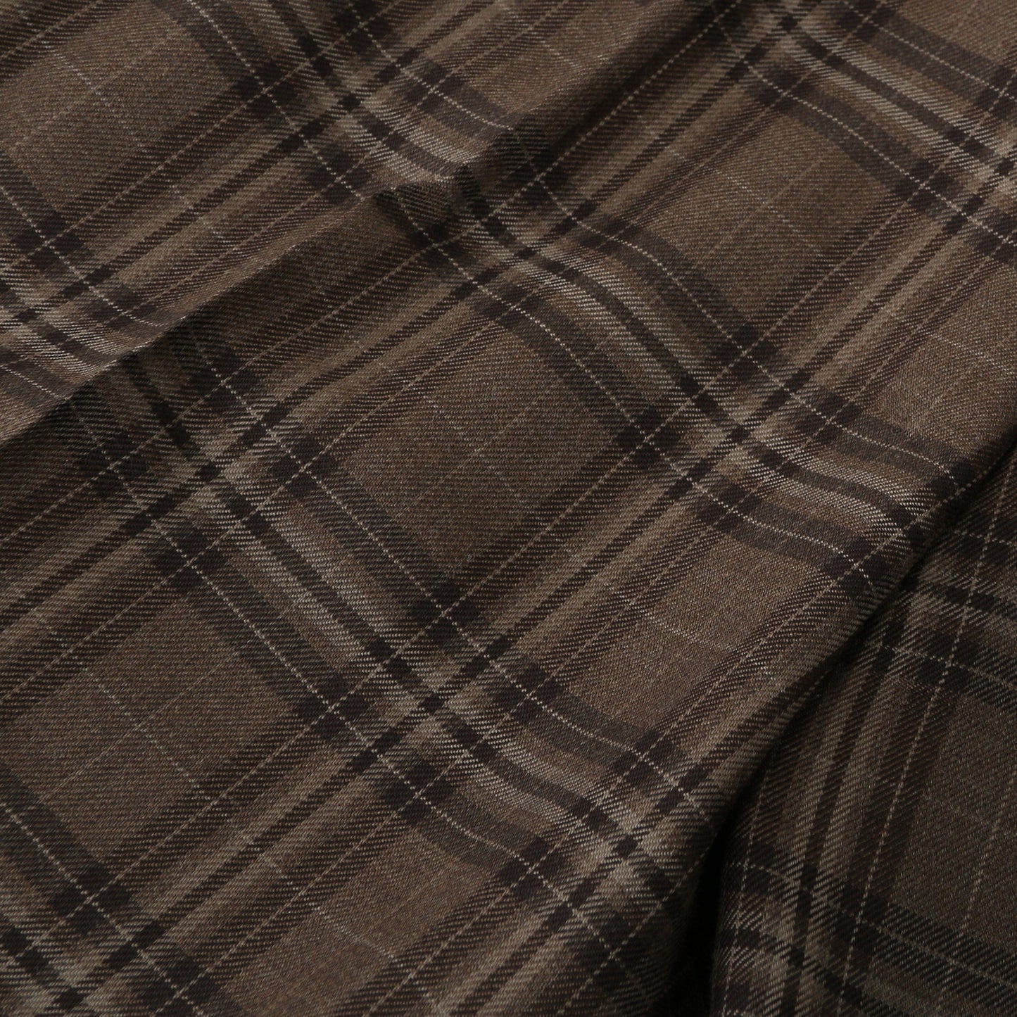 TONAL CHECK WOOL TROUSERS