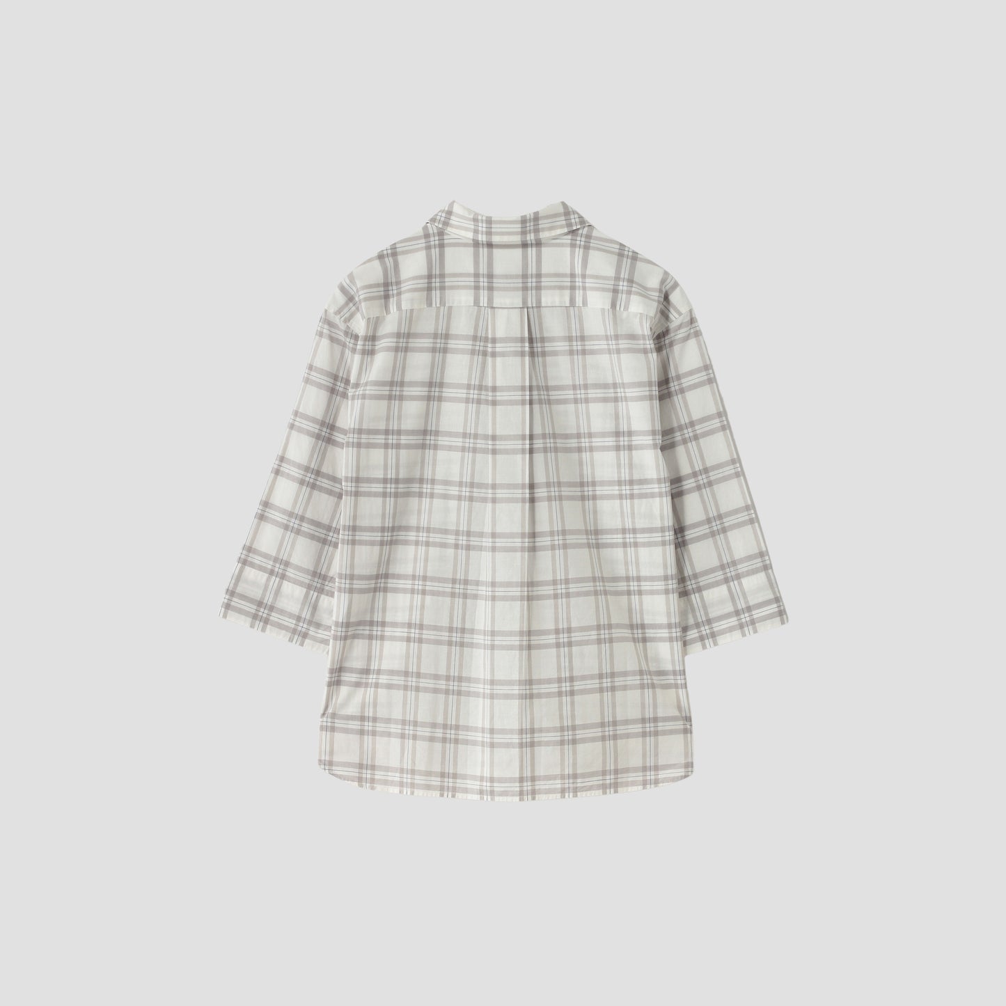 COTTON LINEN CHECK SHIRT
