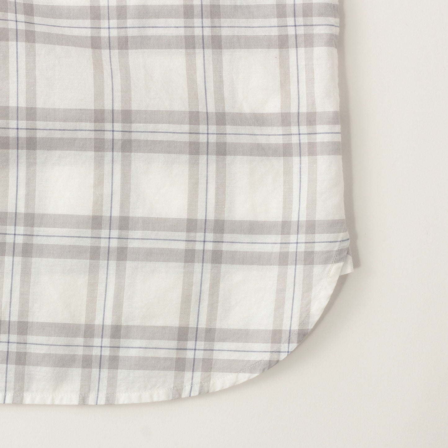 COTTON LINEN CHECK SHIRT