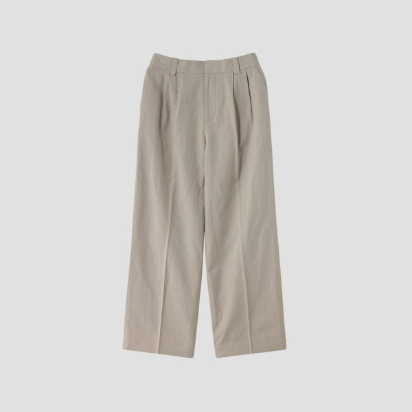 COTTON LINEN OXFORD TROUSERS