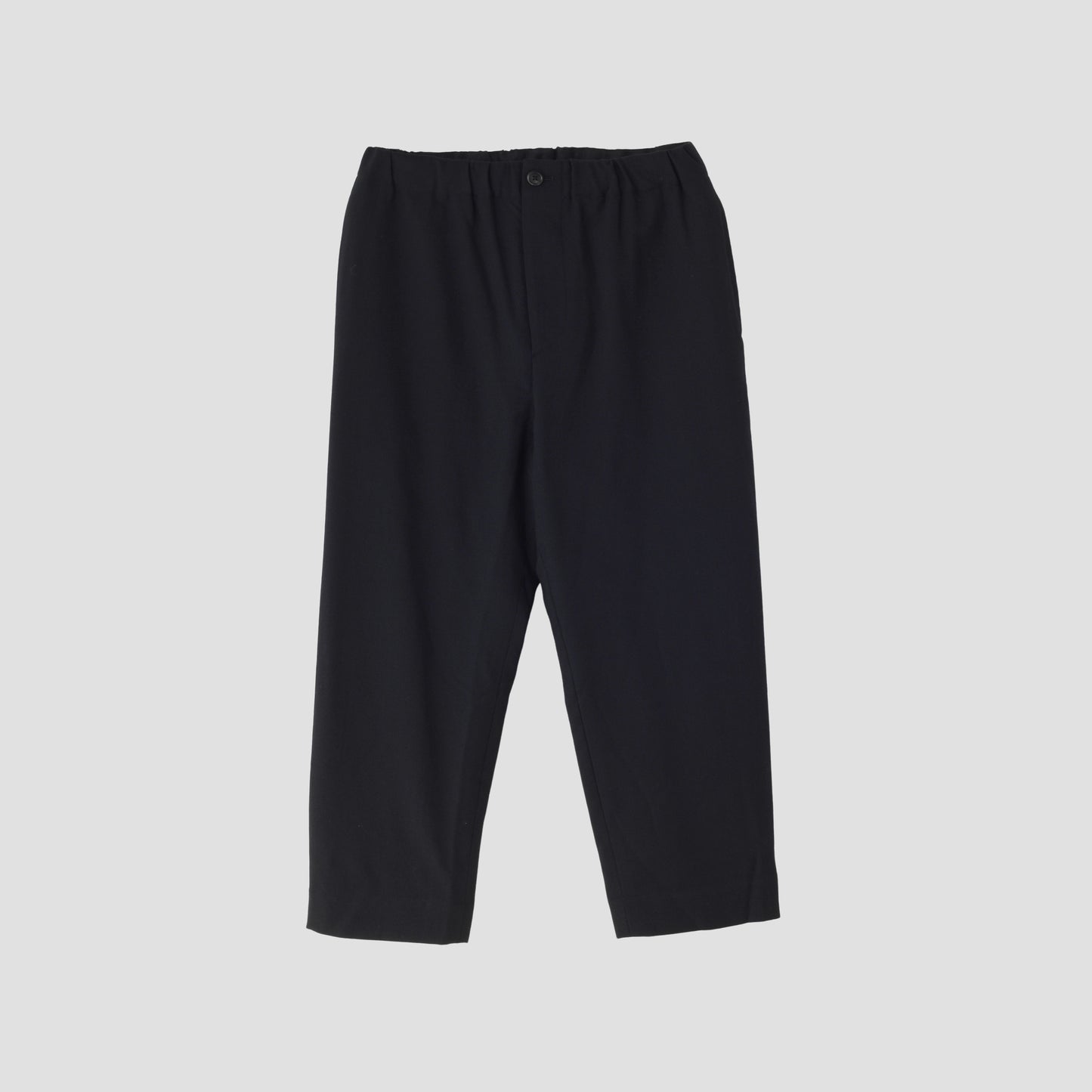 DRY WOOL TWILL CHAMBRAY TROUSERS
