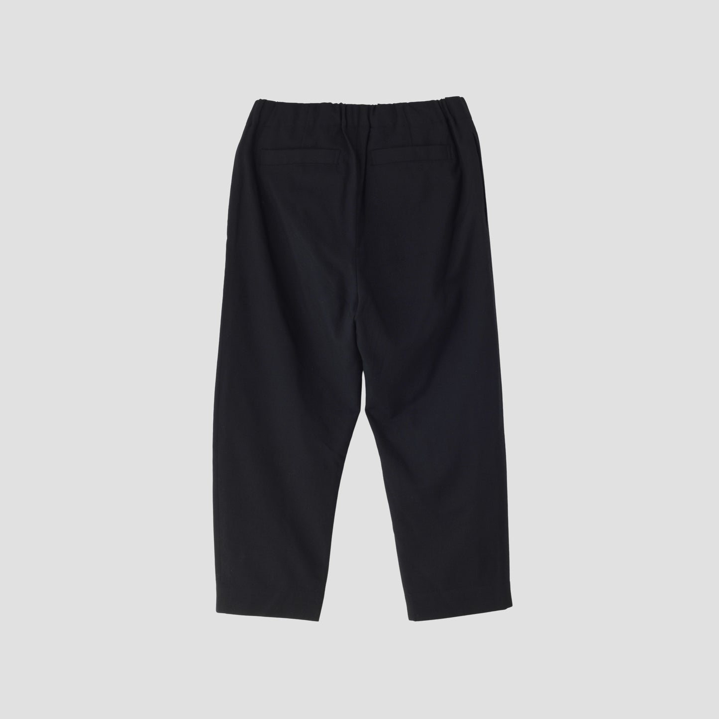 DRY WOOL TWILL CHAMBRAY TROUSERS