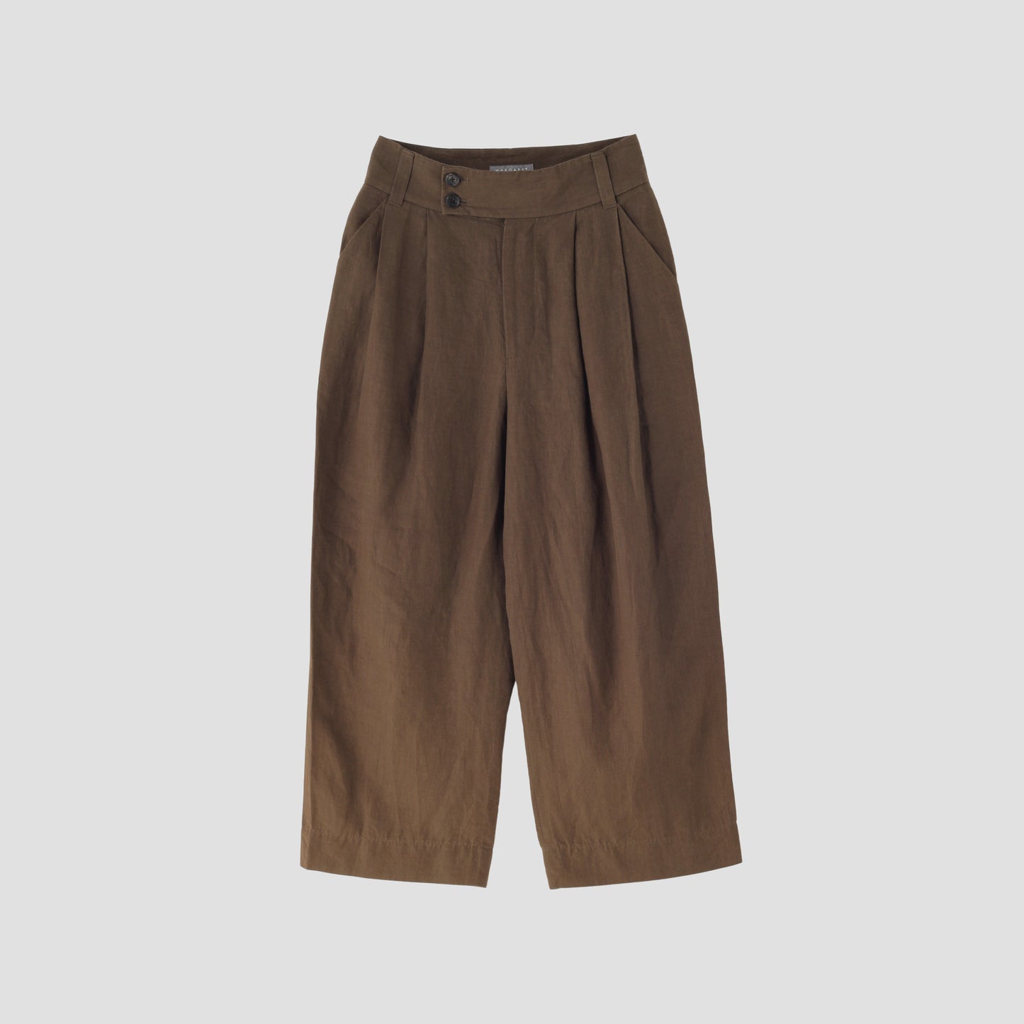 DENSE FINE LINEN POPLIN TROUSERS