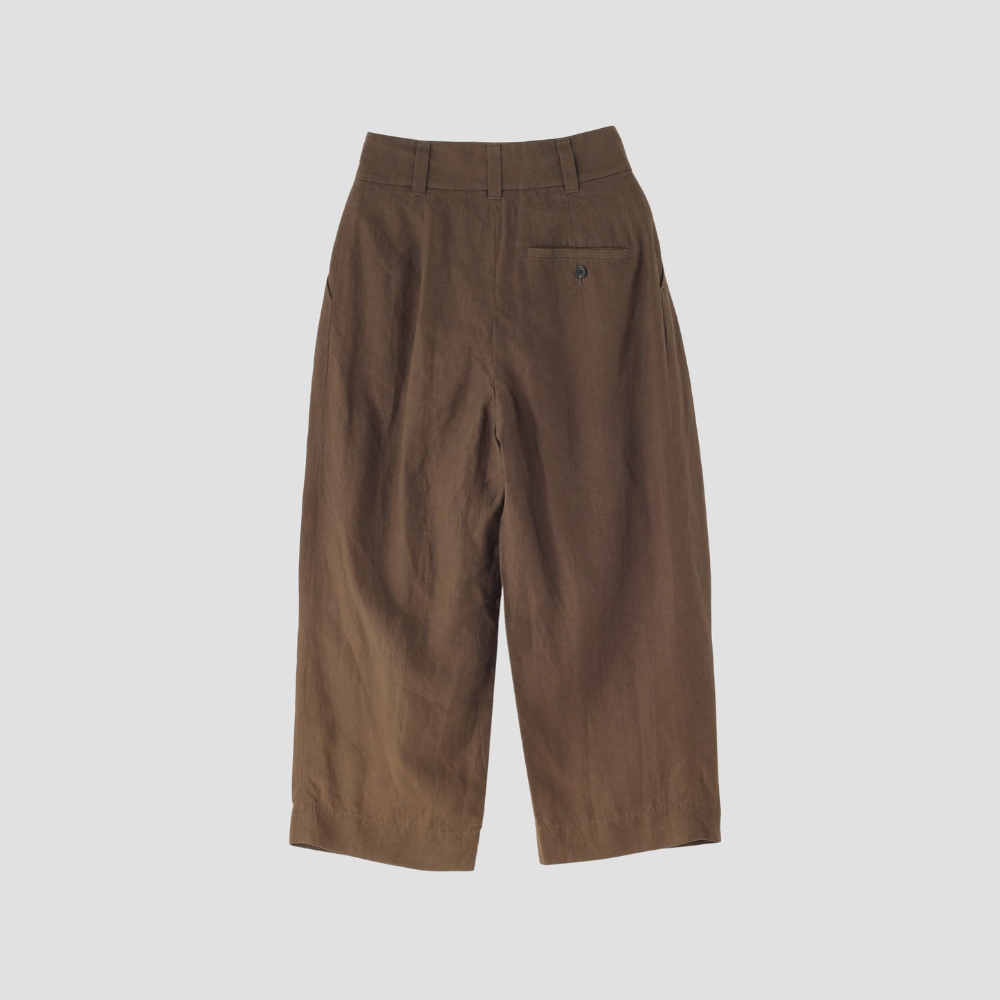 DENSE FINE LINEN POPLIN TROUSERS