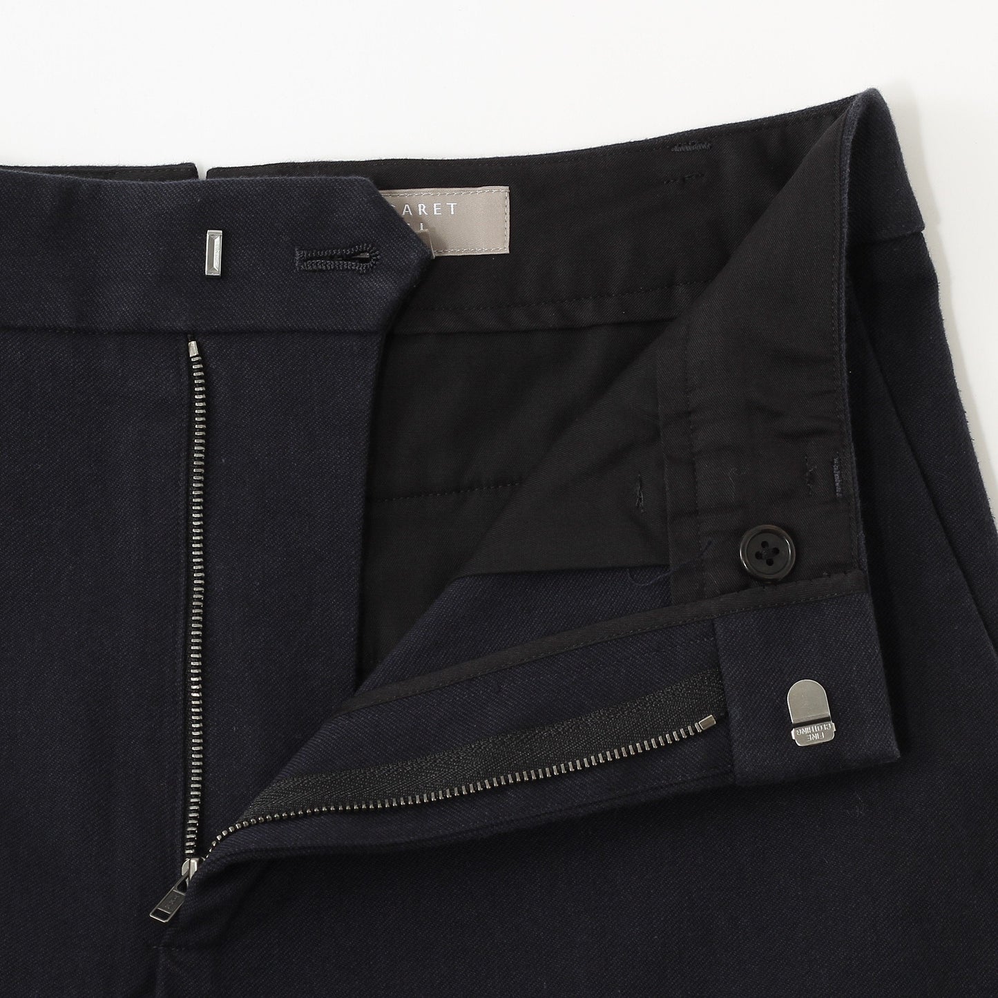 YARN DYE HEAVY COTTON TWILL TROUSERS