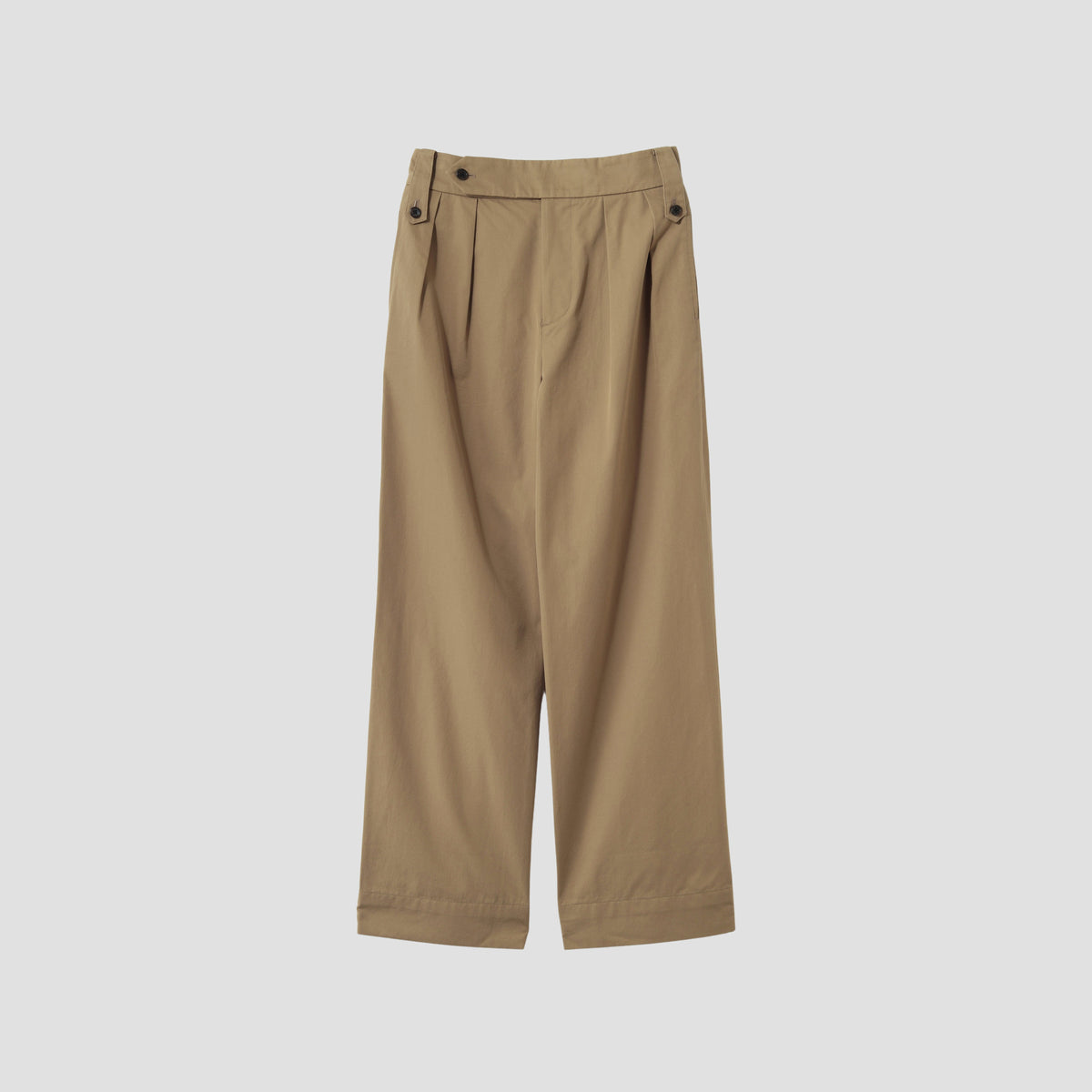 WORN COTTON GABARDINE TROUSERS
