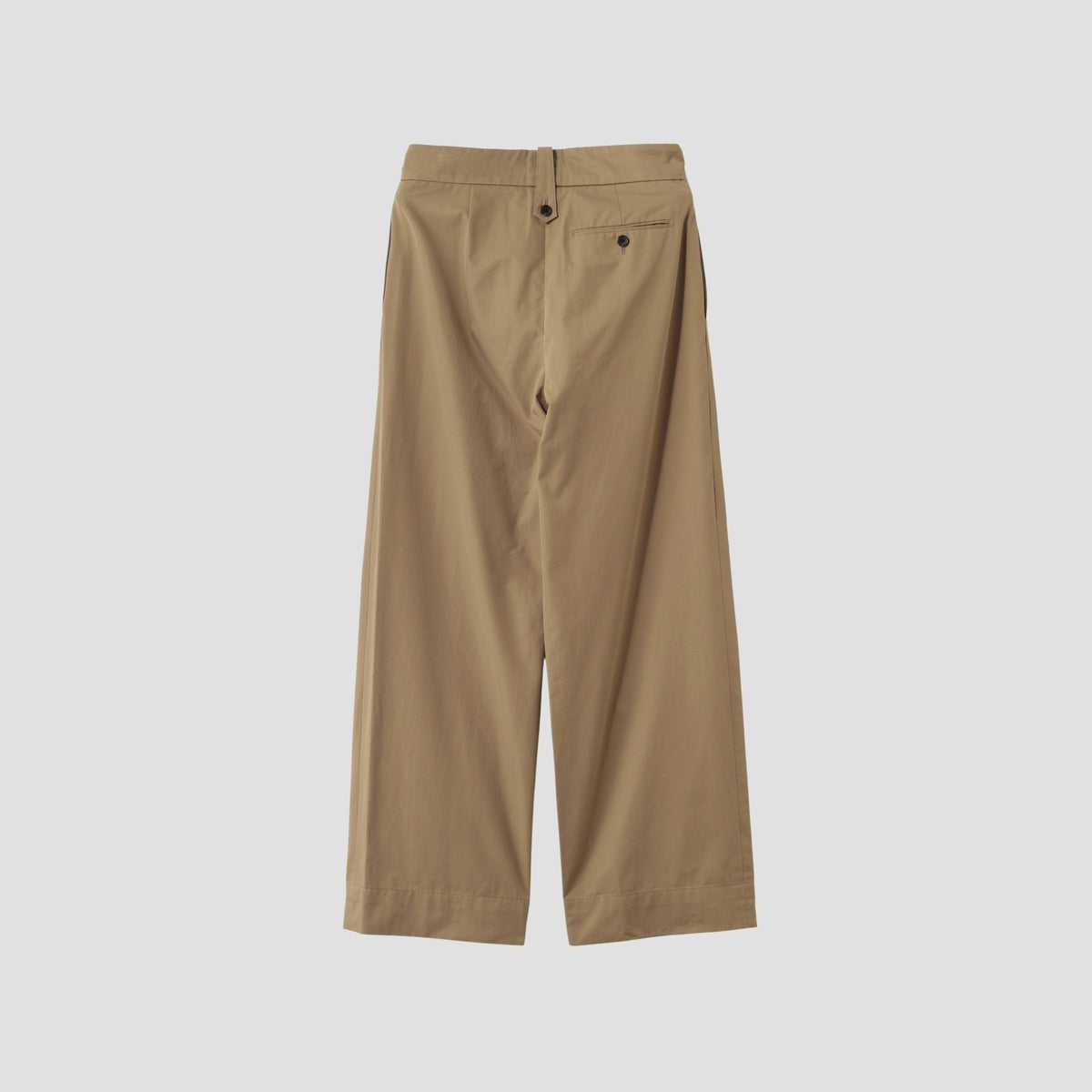 WORN COTTON GABARDINE TROUSERS