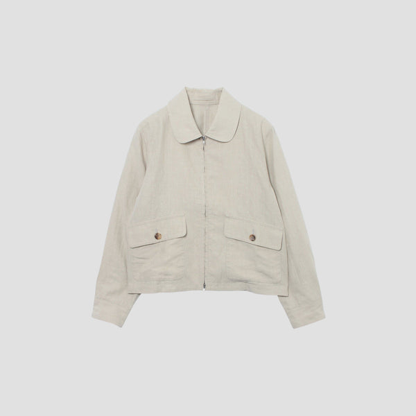 DENSE LINEN POPLIN BLOUSON