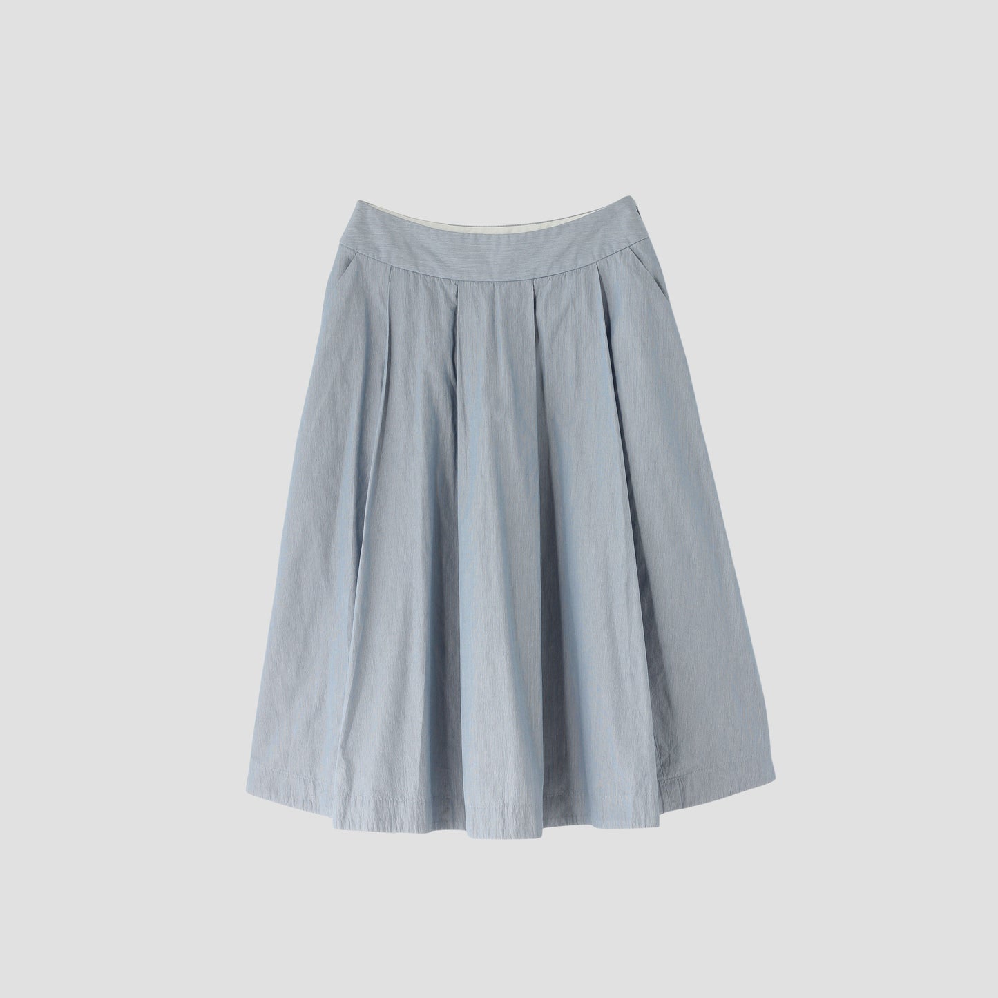 HAIRLINE STRIPE COTTON SKIRT