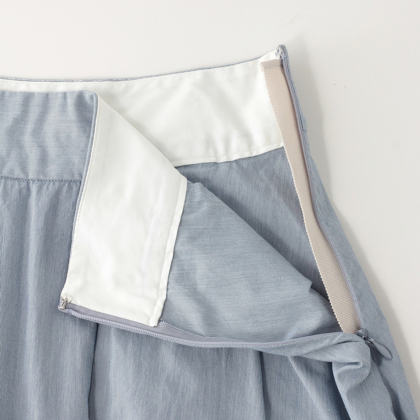 HAIRLINE STRIPE COTTON SKIRT