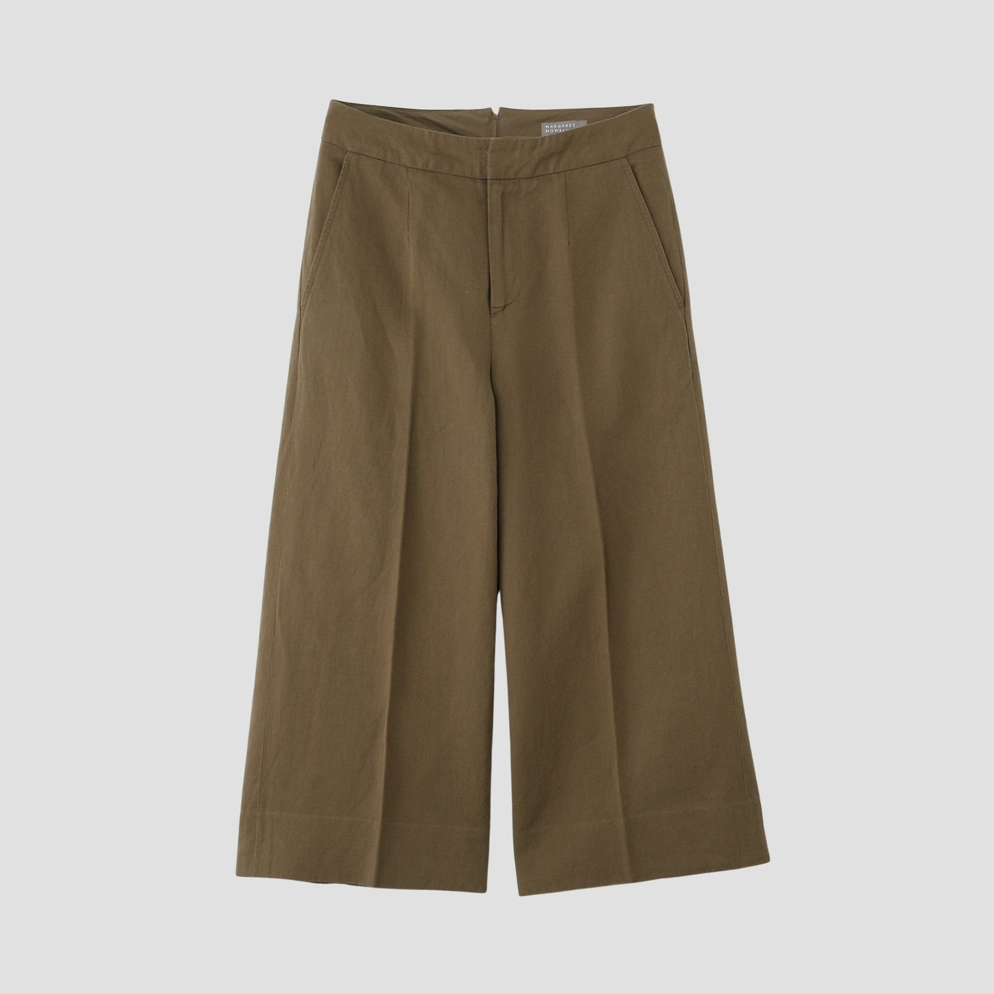 LINEN COTTON TWILL TROUSERS