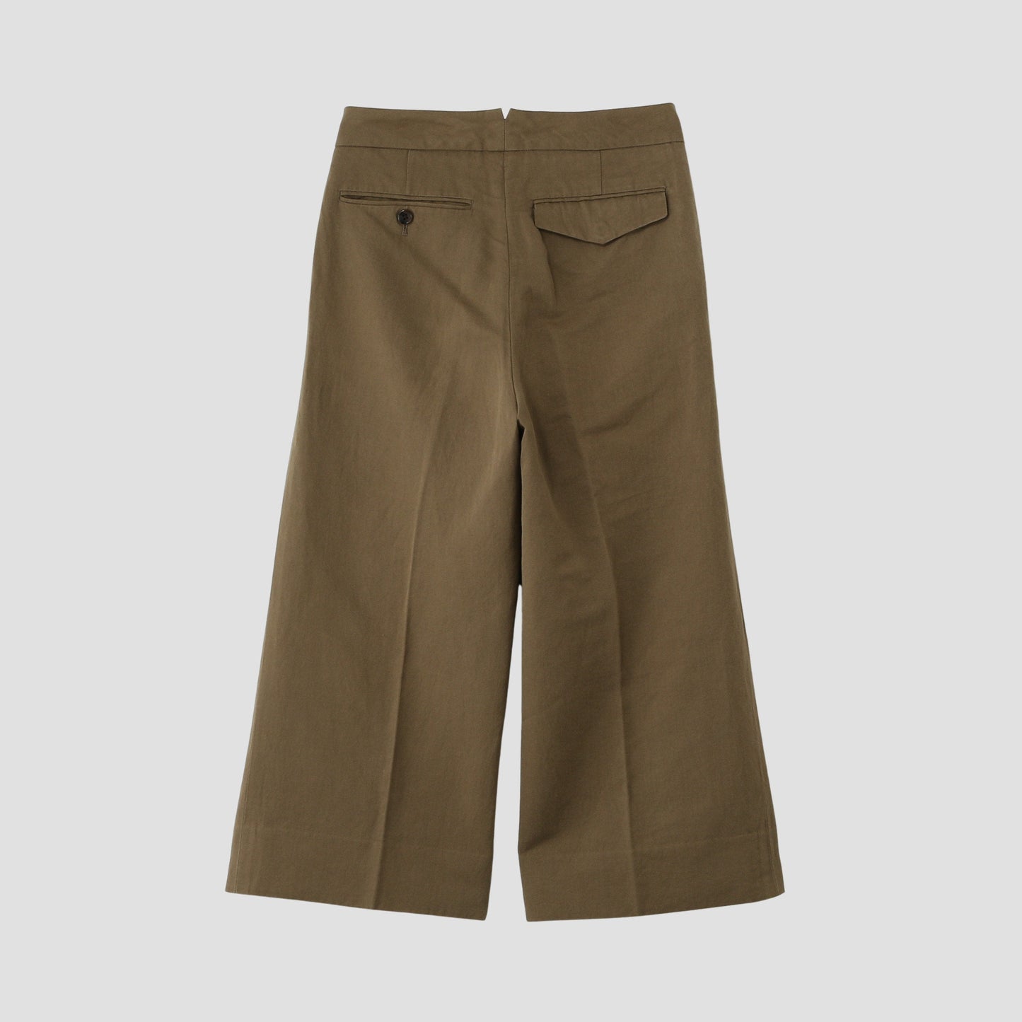 LINEN COTTON TWILL TROUSERS