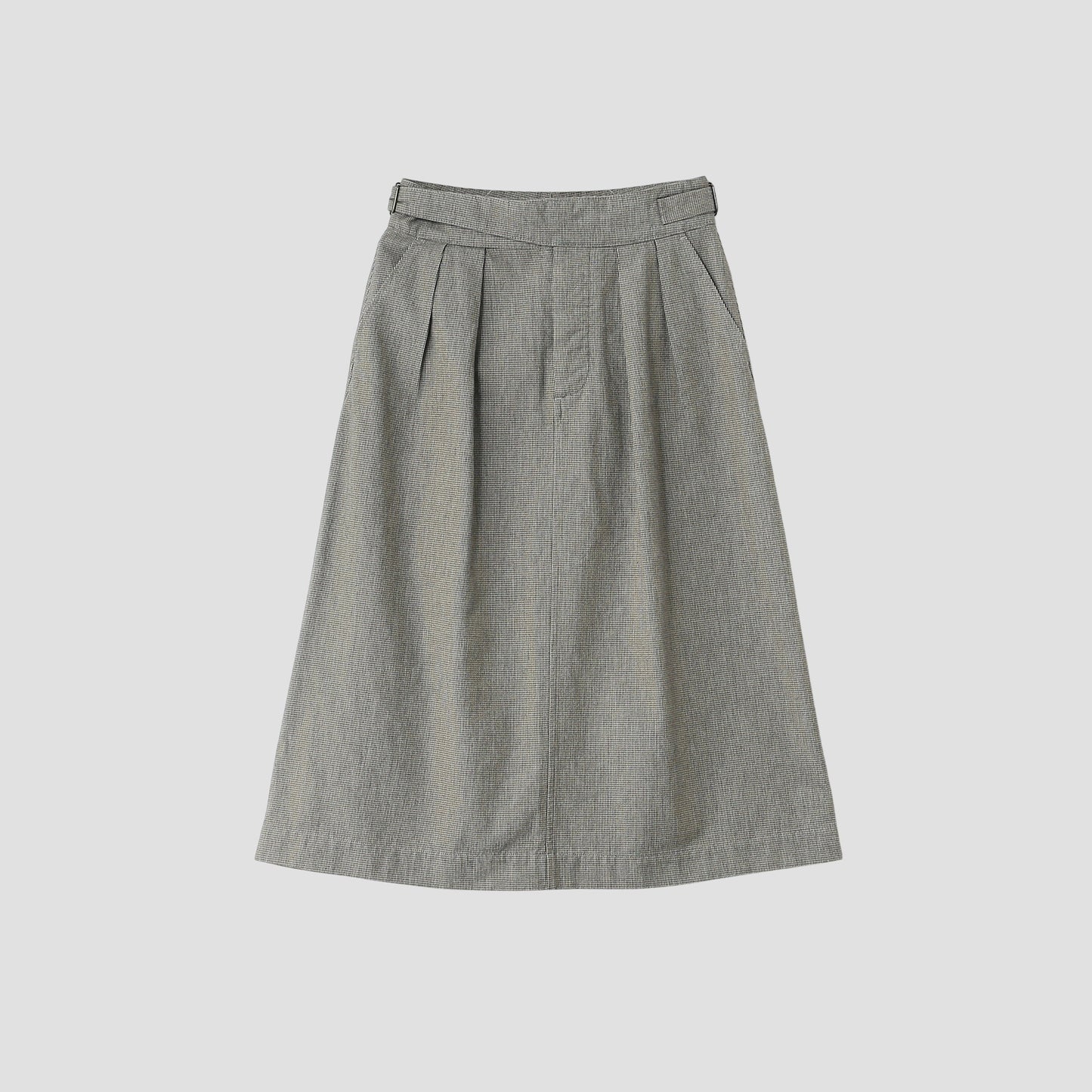 CHEF CHECK COTTON WOOL SKIRT