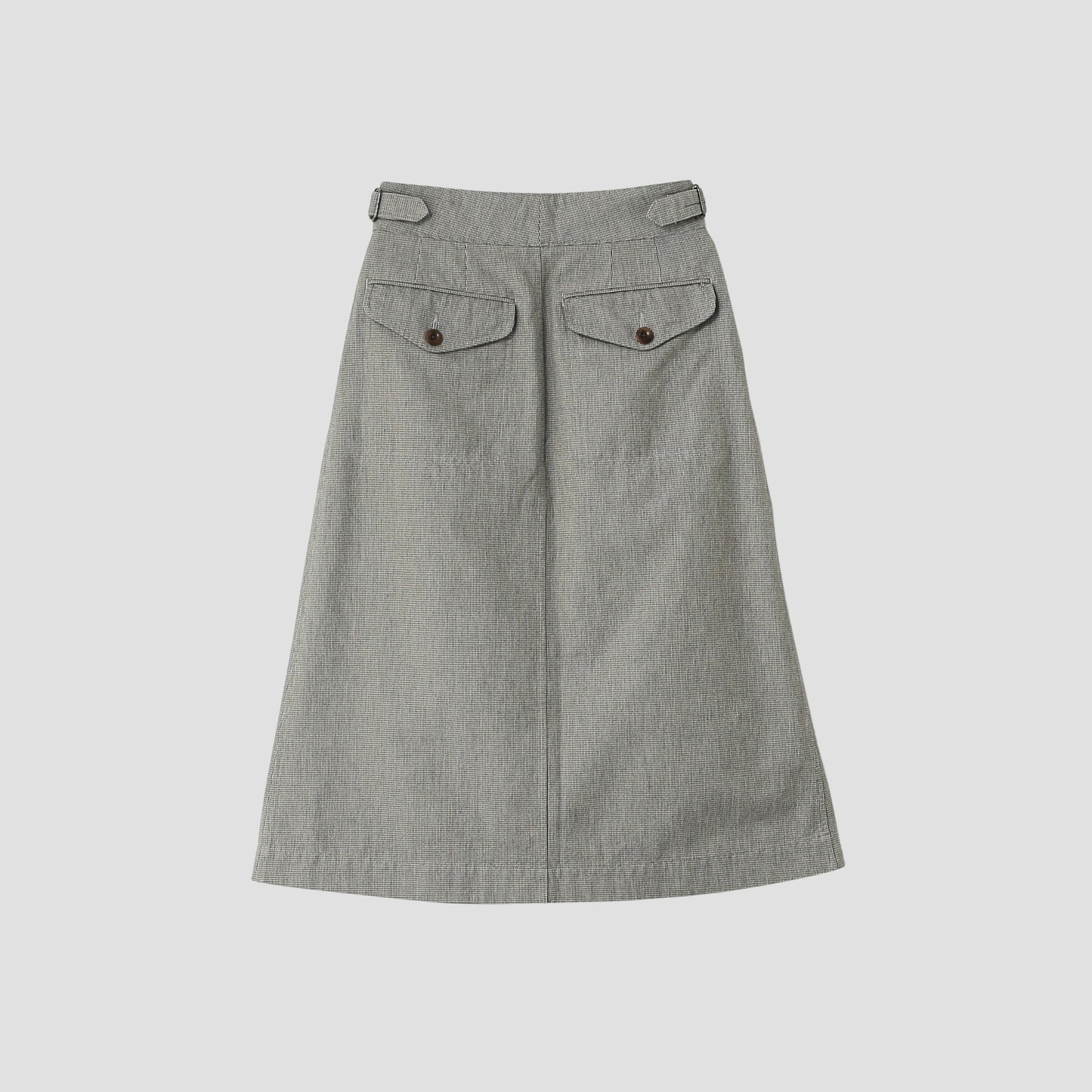 CHEF CHECK COTTON WOOL SKIRT