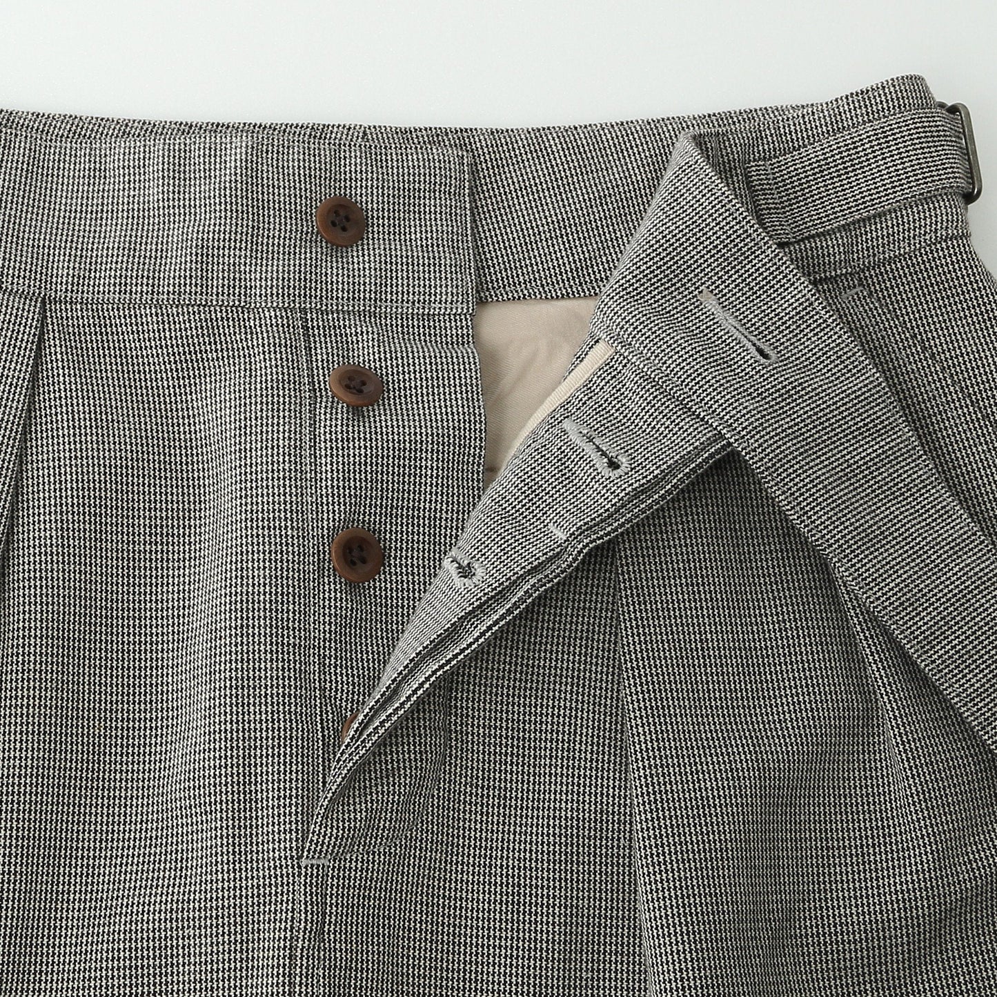CHEF CHECK COTTON WOOL SKIRT