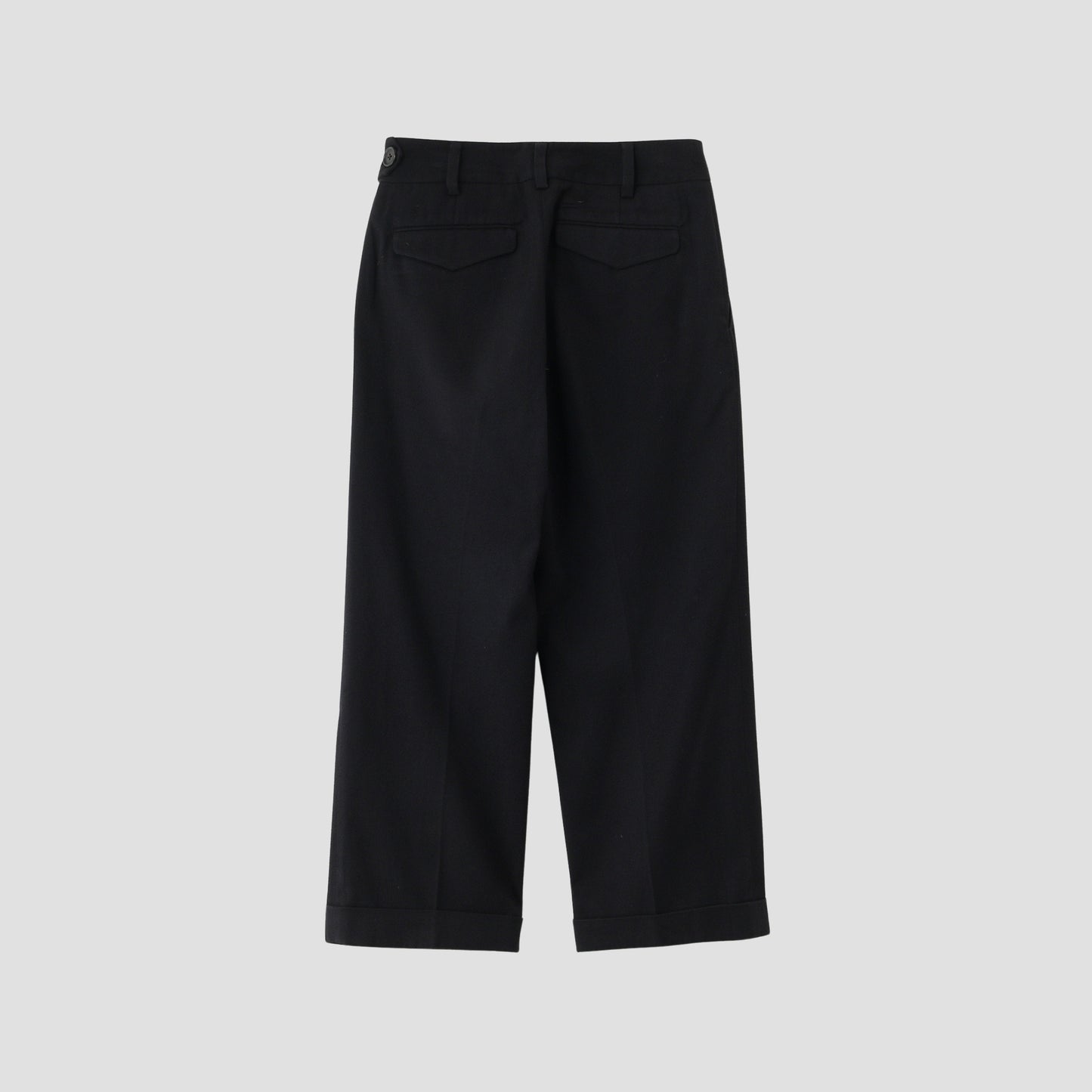 BRUSHED COTTON WOOL TROUSERS