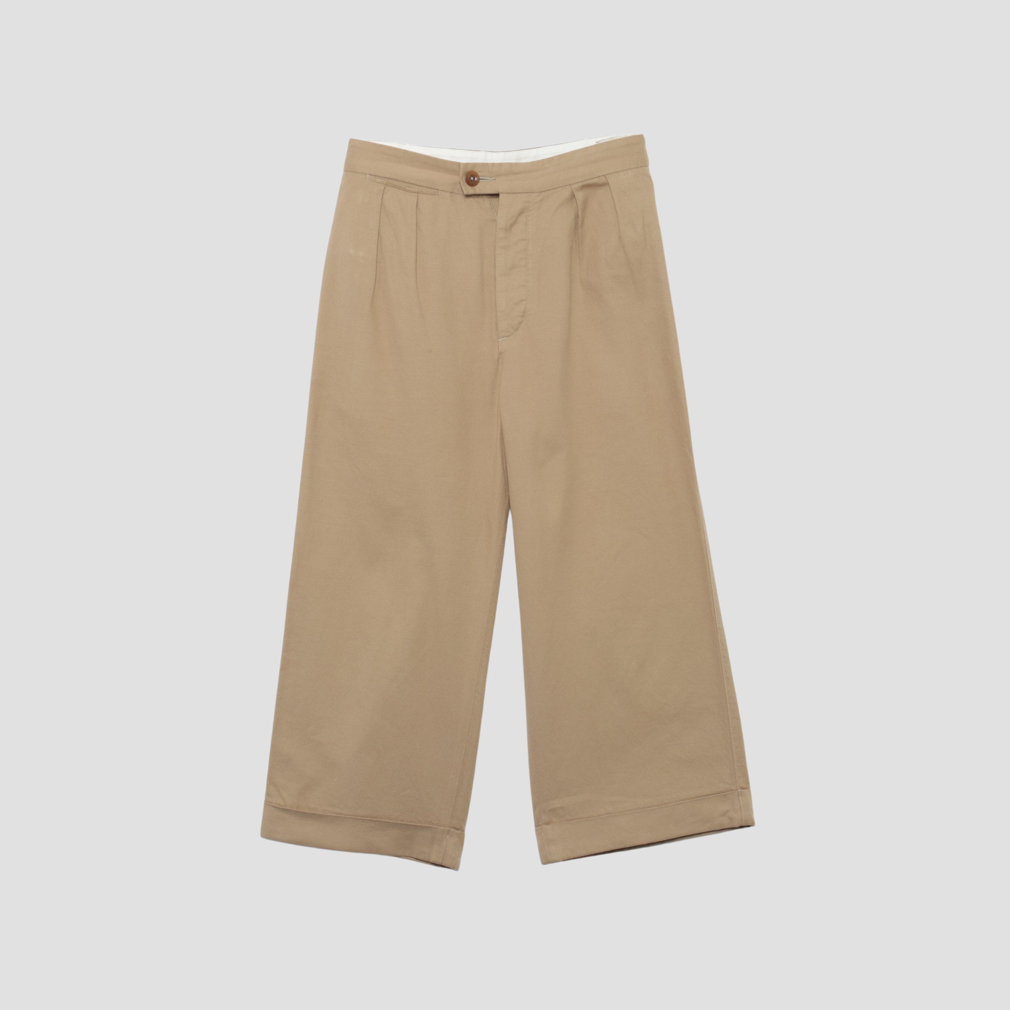 マーガレットハウエル　コットンツイル素材　トラウザーパンツ　ベージュ　サイズI トラウザーズ / I / BEIGE(ベージュ) ｜ マーガレット・ハウエル