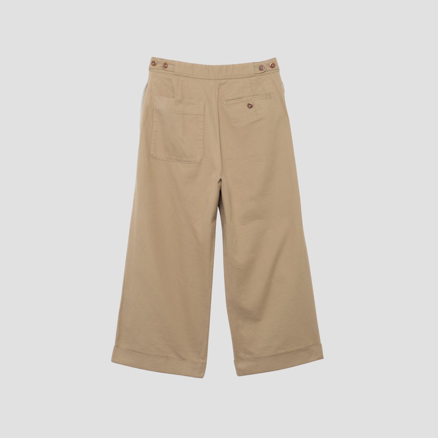 COTTON SLUB TIWLL TROUSERS