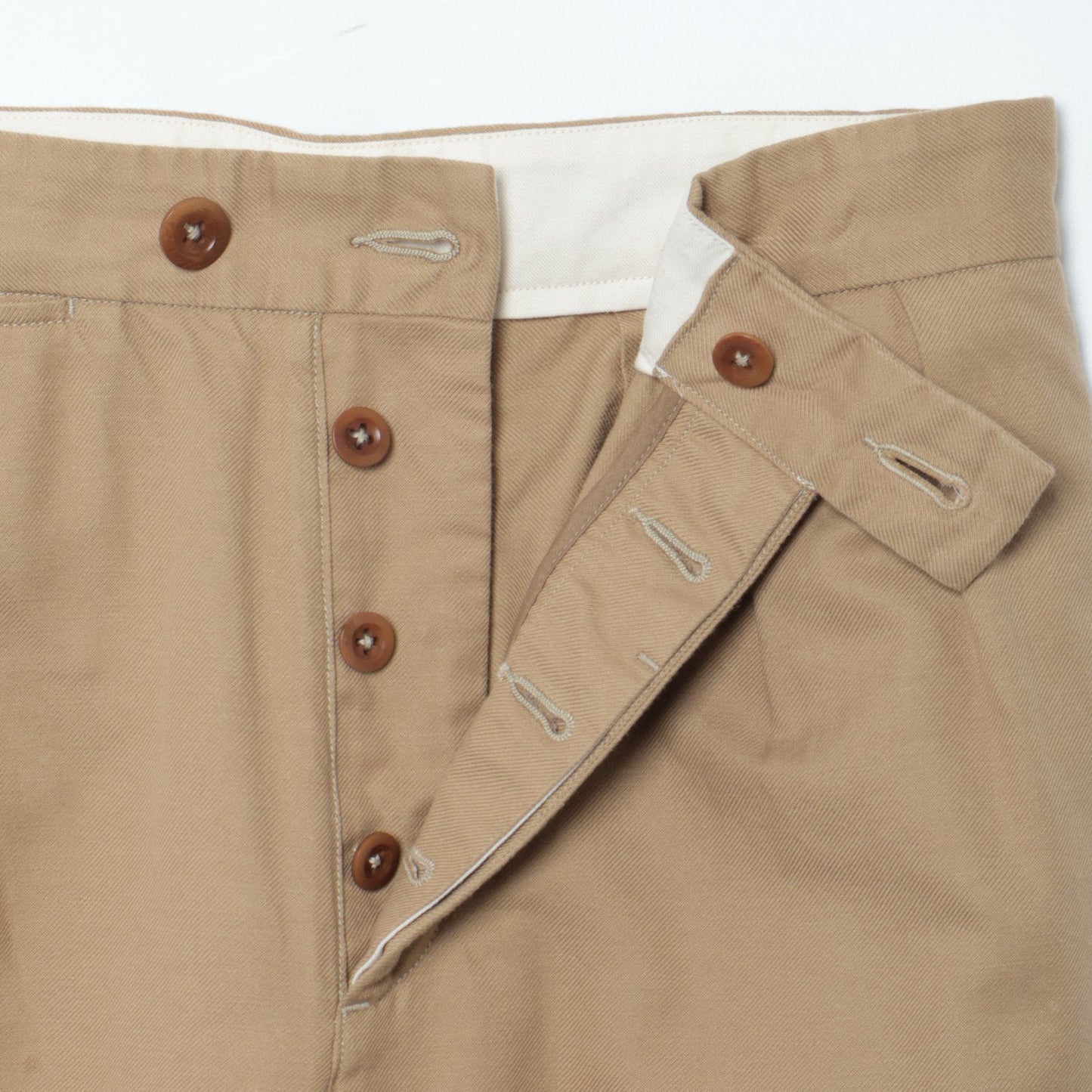 COTTON SLUB TIWLL TROUSERS