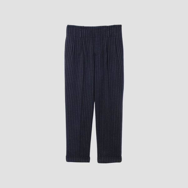 BROKEN STRIPE WOOL TROUSERS