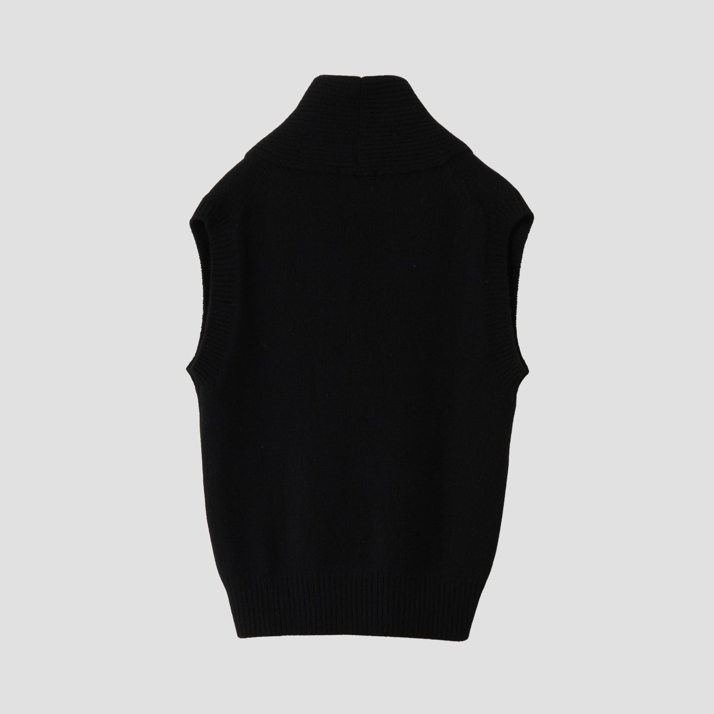 SHAWL COLLAR VEST KNIT