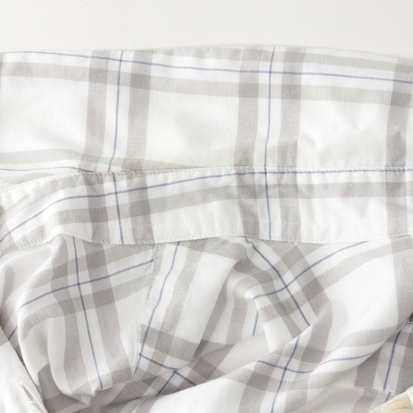 COTTON LINEN CHECK SHIRT