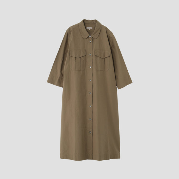 SILK COTTON POPLIN DRESS