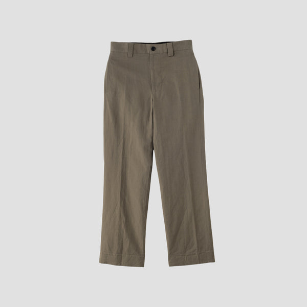 COTTON LINEN OXFORD TROUSERS