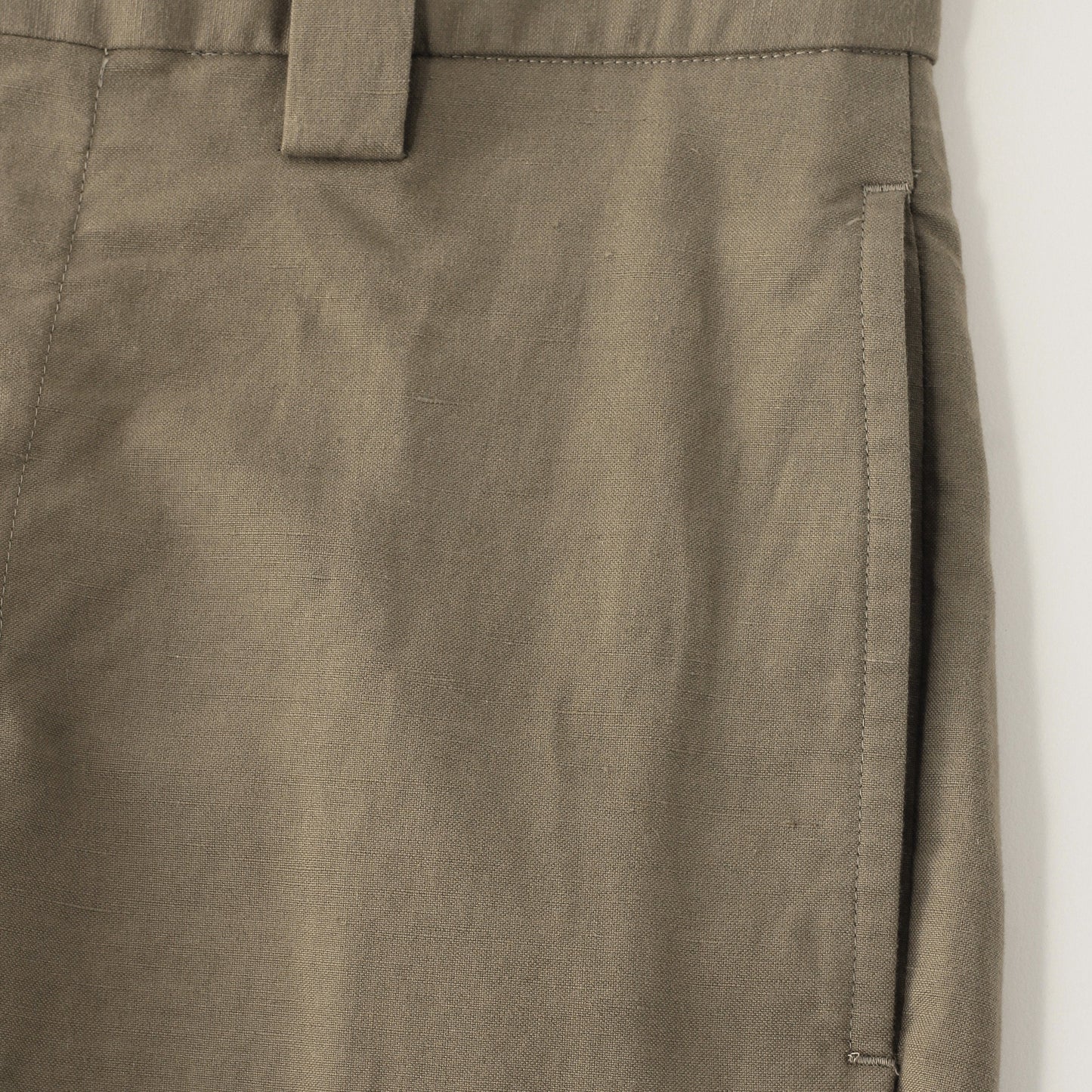 COTTON LINEN OXFORD TROUSERS