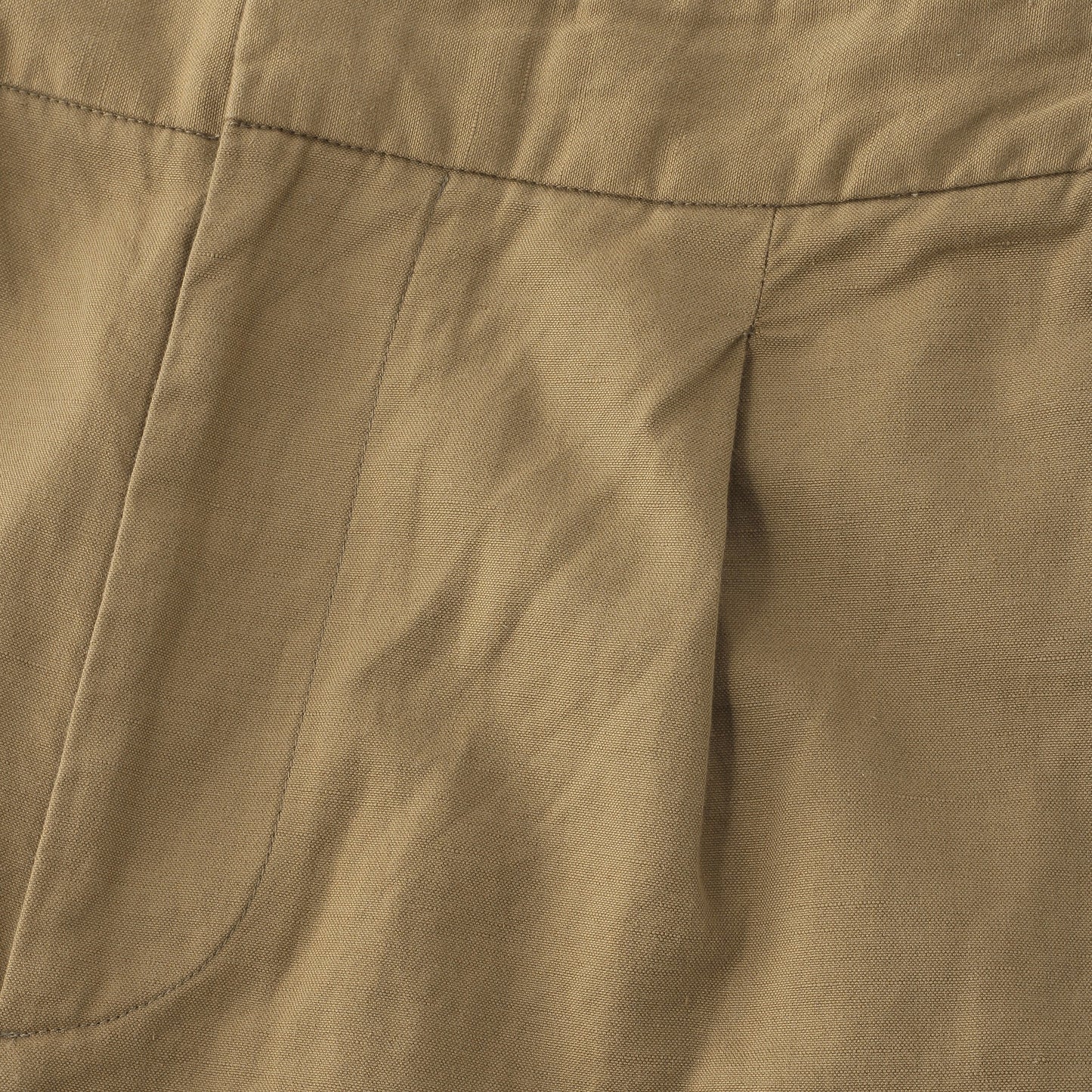 COTTON LINEN PLAIN WEAVE TROUSERS