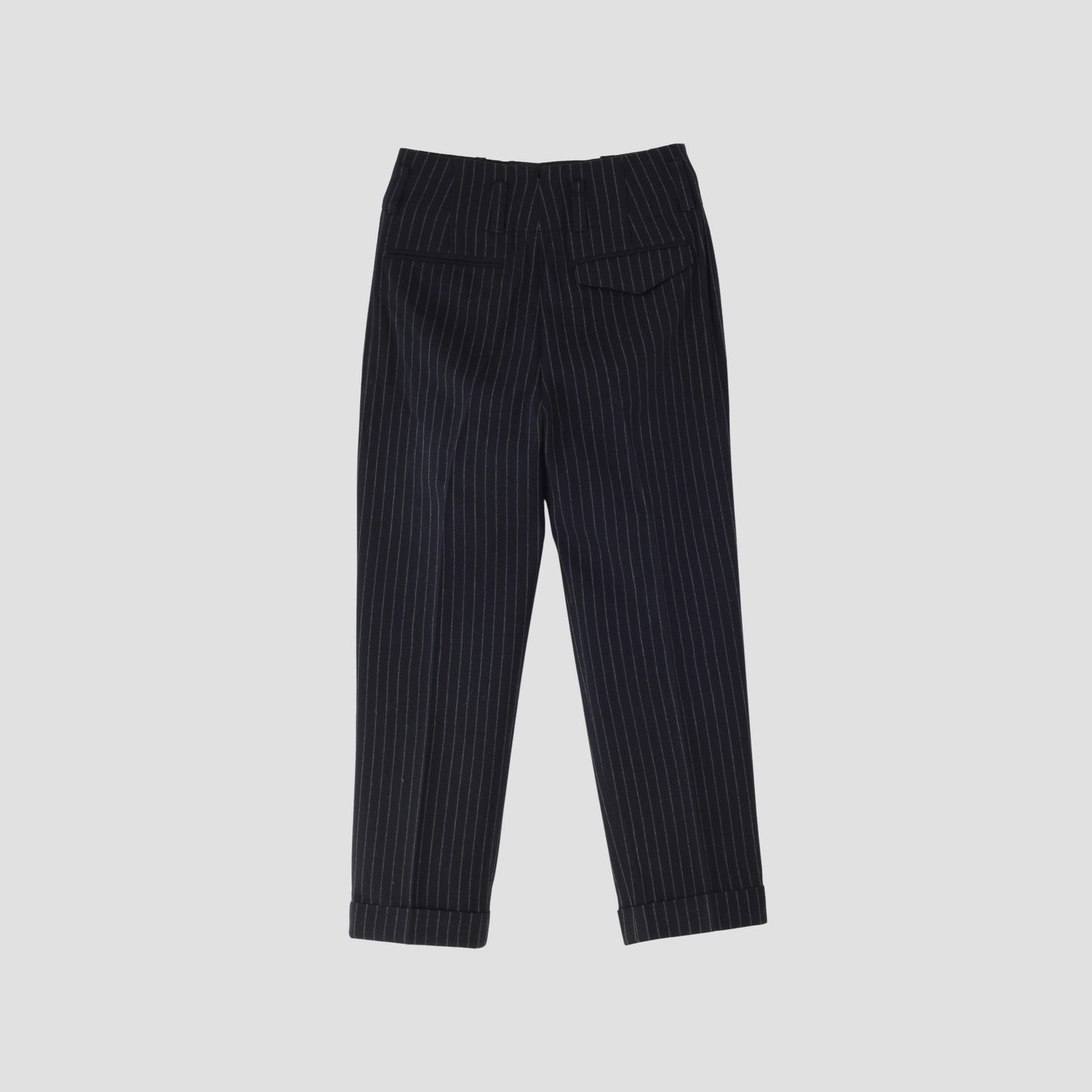 BROKEN STRIPE WOOL TROUSERS