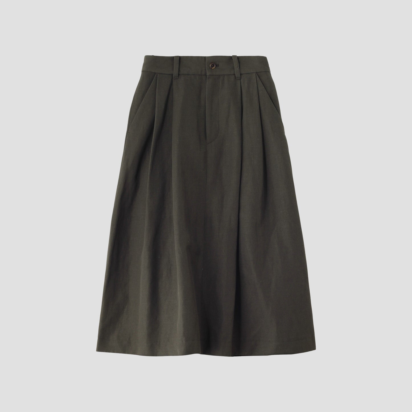 WOOL LINEN TWILL SKIRT