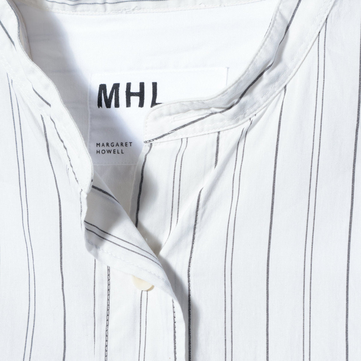 GRAPHIC STRIPE COTTON RAMIE SHIRT