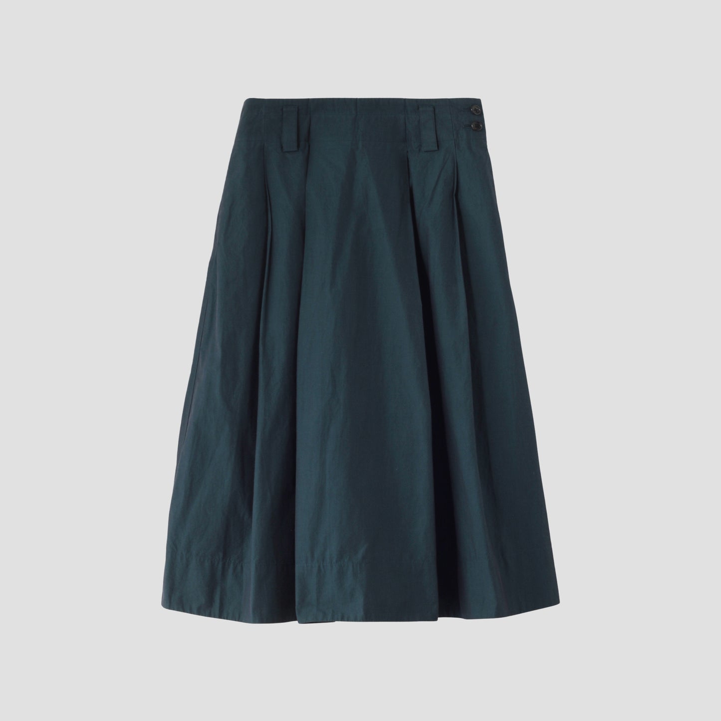 YARN DYED COTTON POPLIN SKIRT