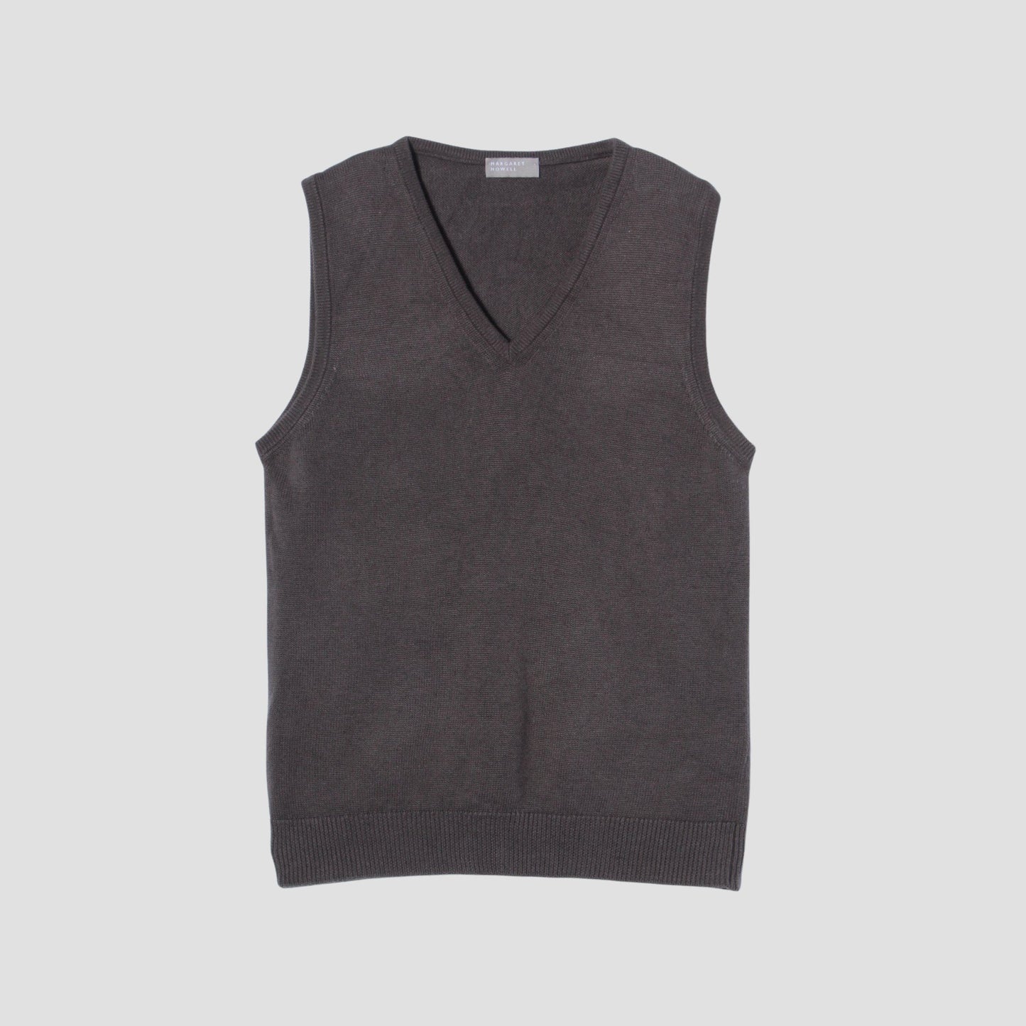 LINEN COTTON V NECK SLIPOVER KNIT
