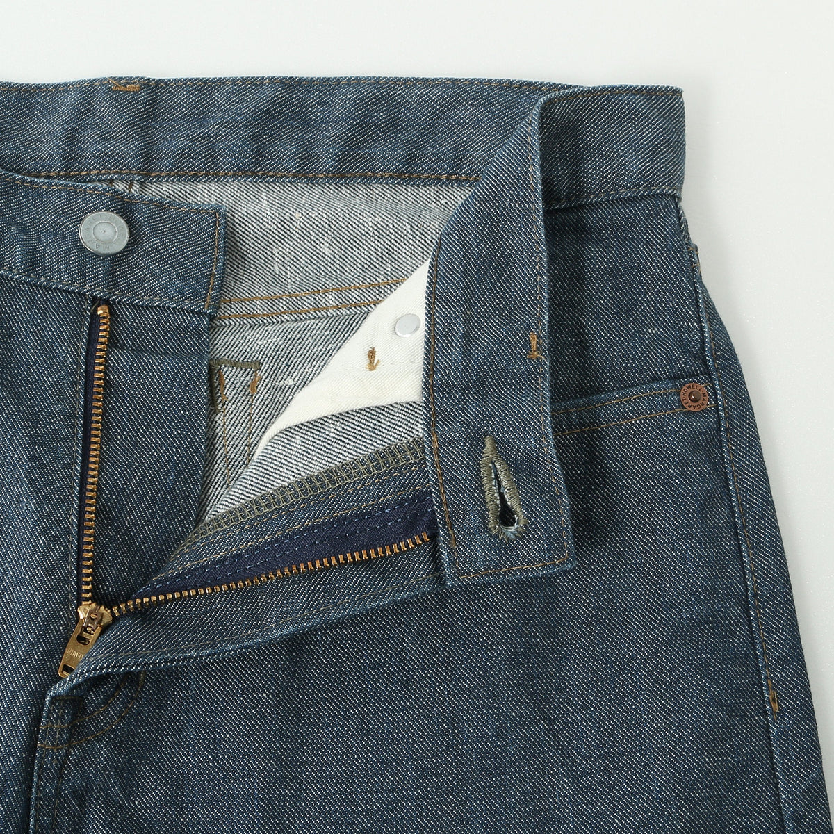 GREY CAST DENIM TROUSERS