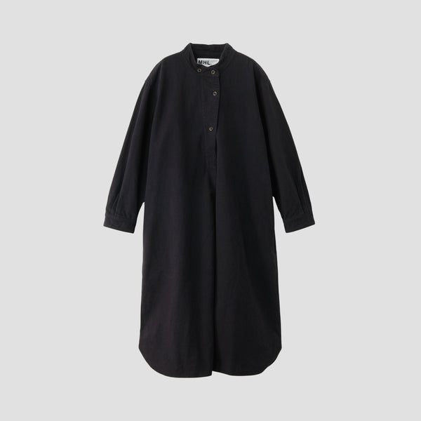 BRUSHED COTTON LINEN DRESS