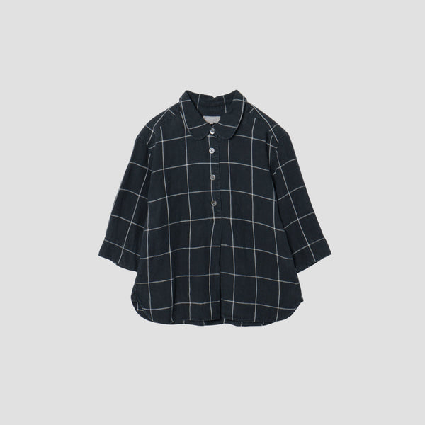 OVERSIZE CHECK LINEN SHIRT