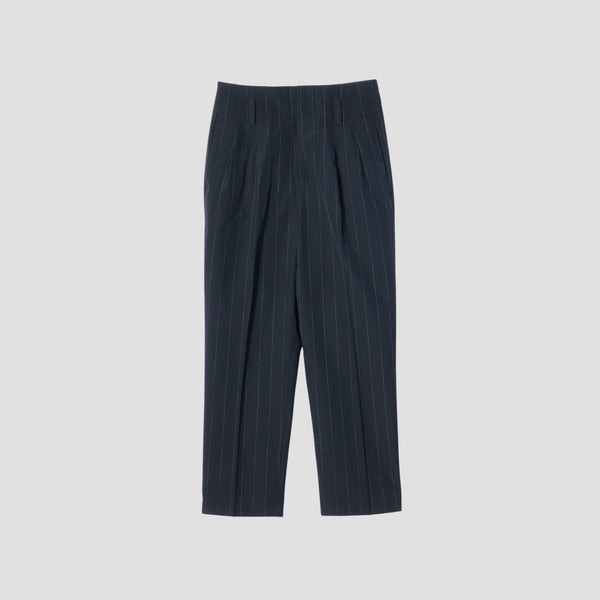 WIDE PINSTRIPE WOOL TROUSERS