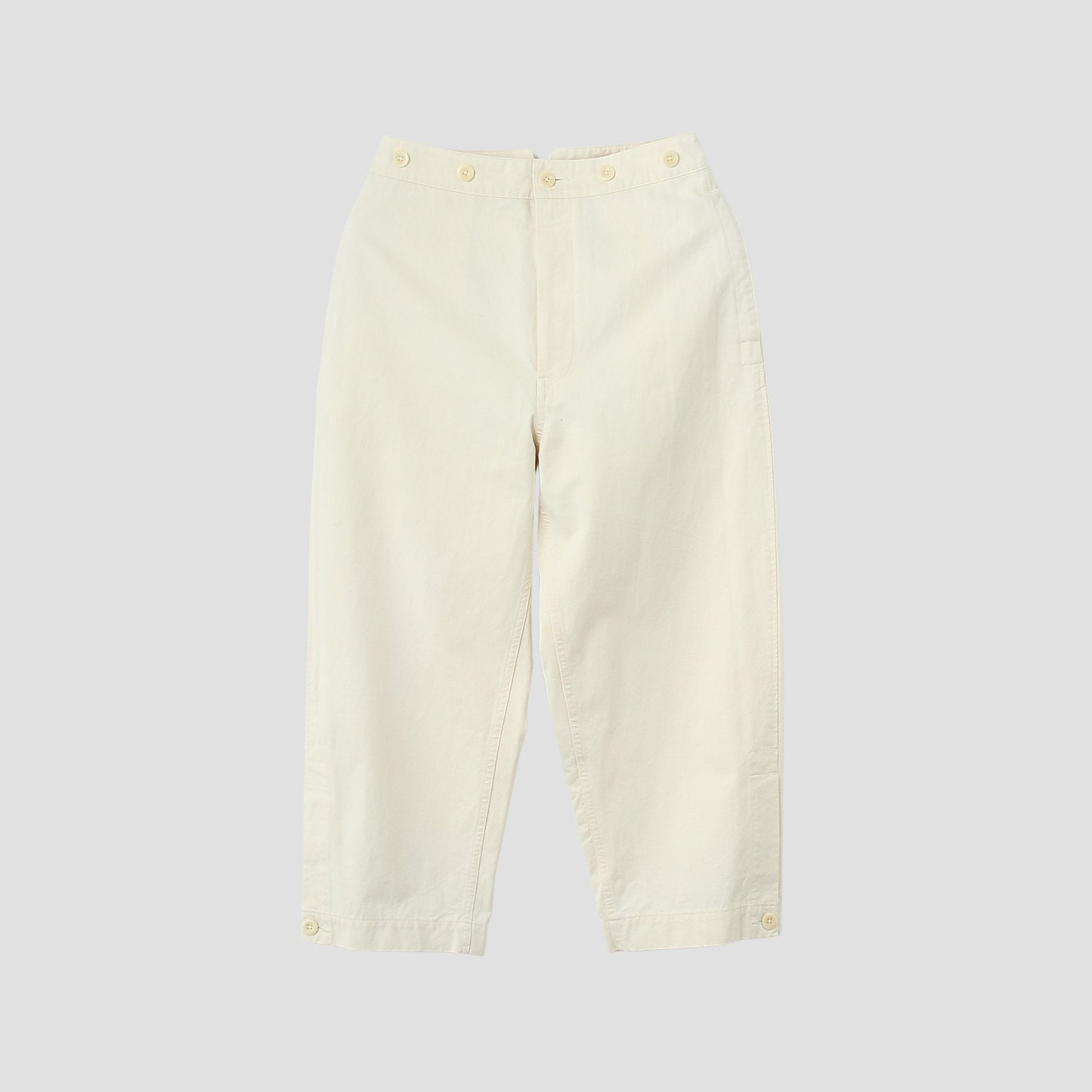 WASHED COMPACT COTTON TROUSERS