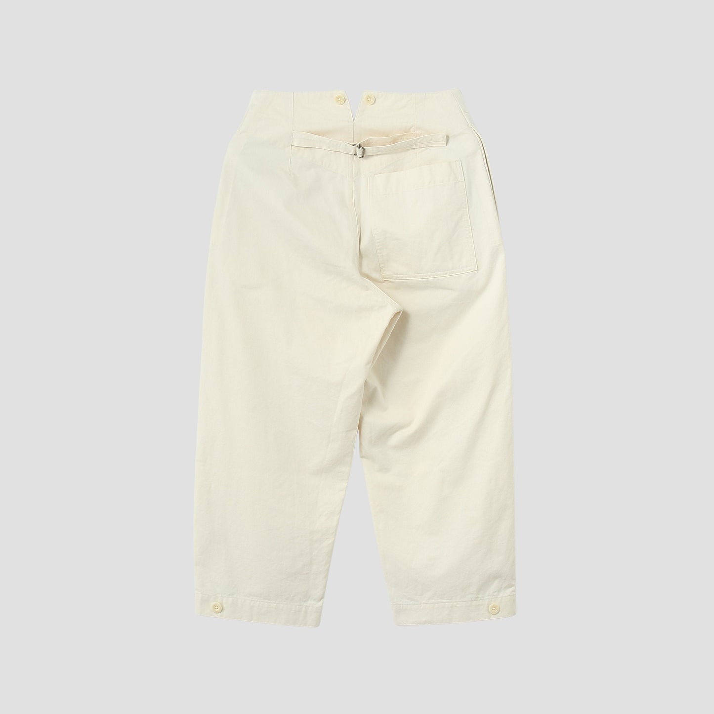 WASHED COMPACT COTTON TROUSERS