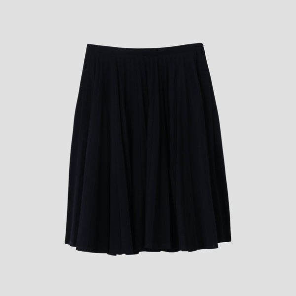 WOOL COTTON GABARDINE SKIRT